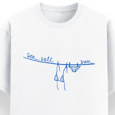 'Sea, Salt, Sun' Basic Summer T-Shirt