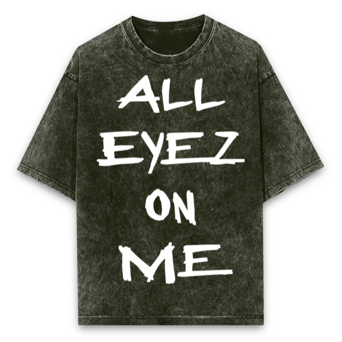 'All eyes on me' Oversized Acid wash T-Shirt