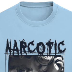 'Narcotics' graphic Oversized French Terry Cotton T-Shirt