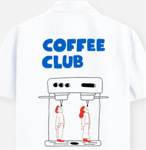 '1Coffee Club' Unisex Oversized Shirt