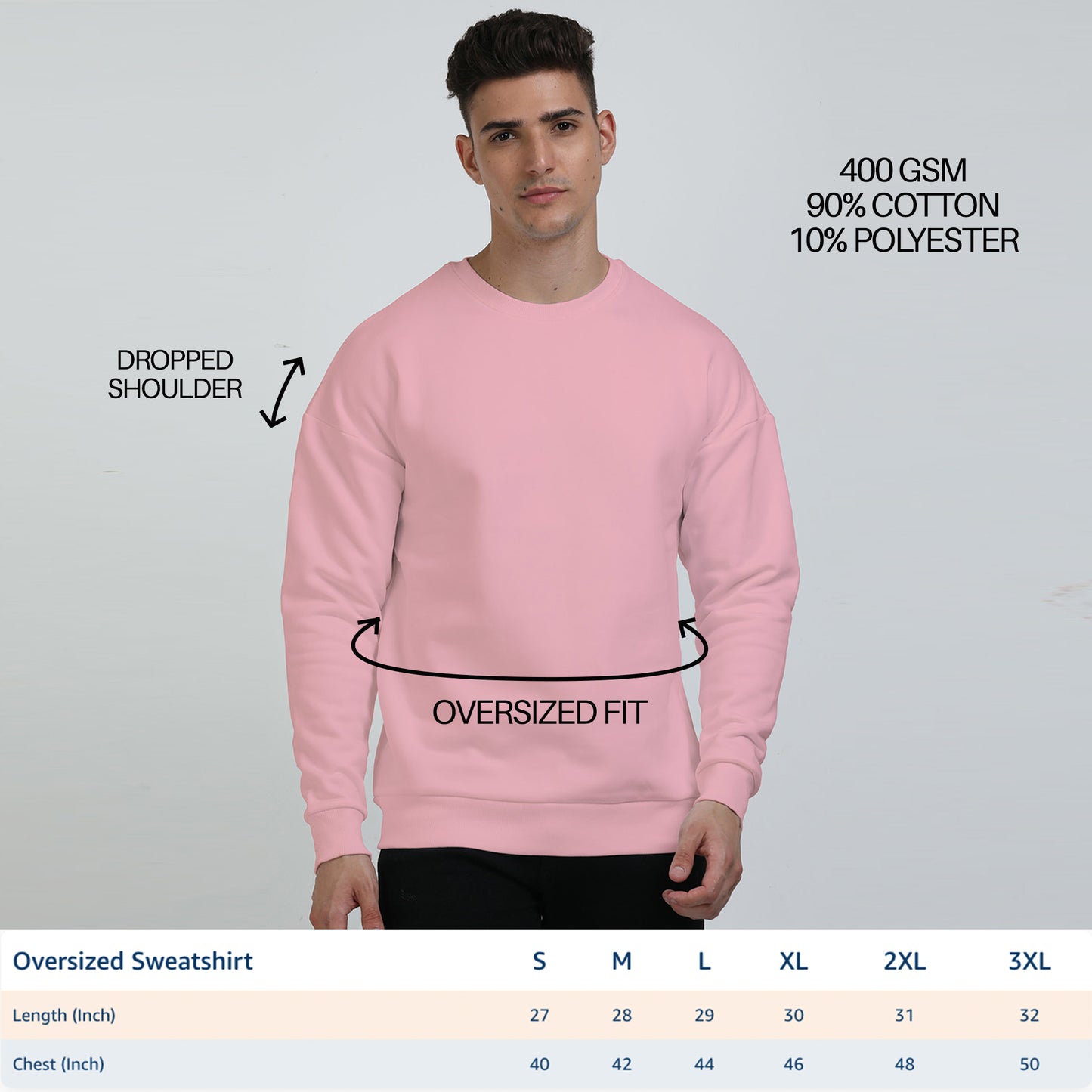 'Hot girls watch Formula1' Oversized Sweatshirt (PINK)