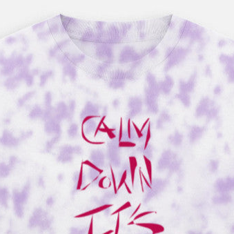 'Calm Down it's Art' Unisex Tie Dye Oversized T-Shirt