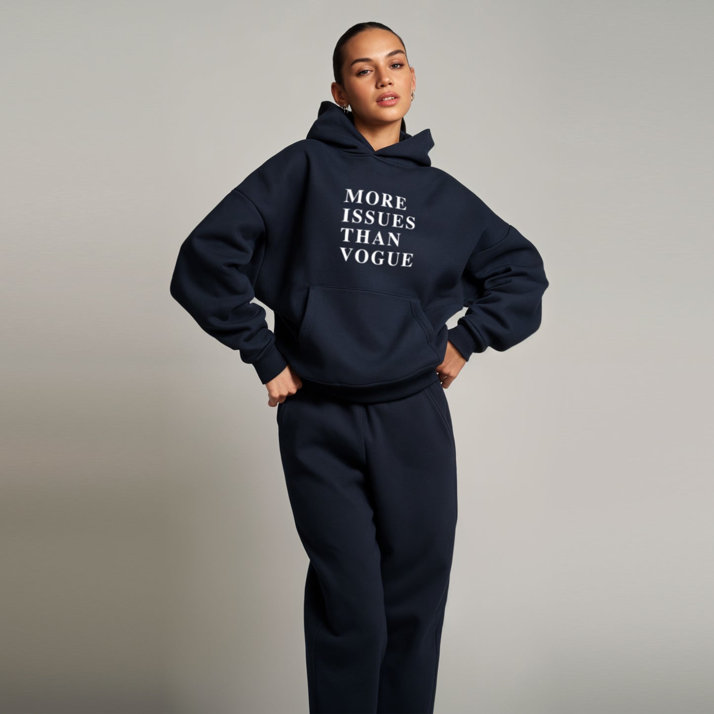 'More issues than vogue' oversized Hoodie
