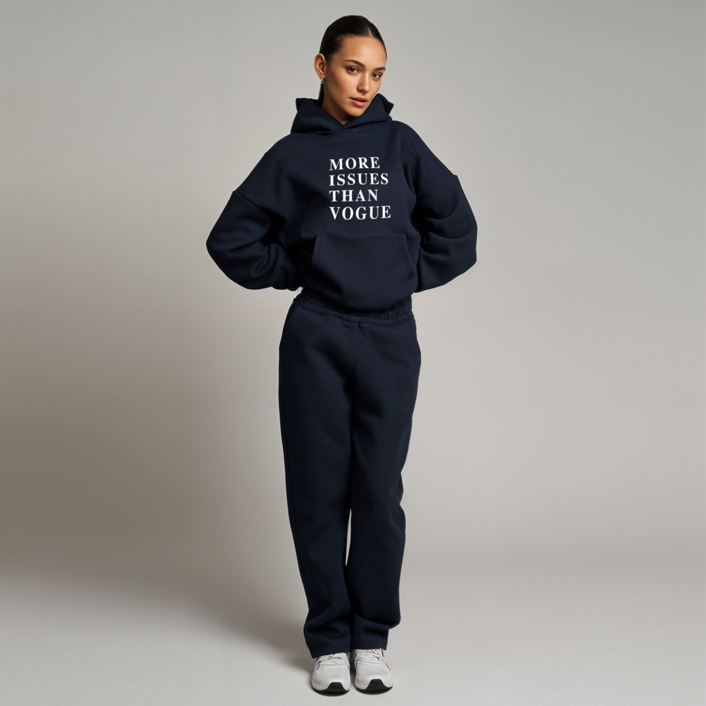 'More issues than vogue' oversized Hoodie