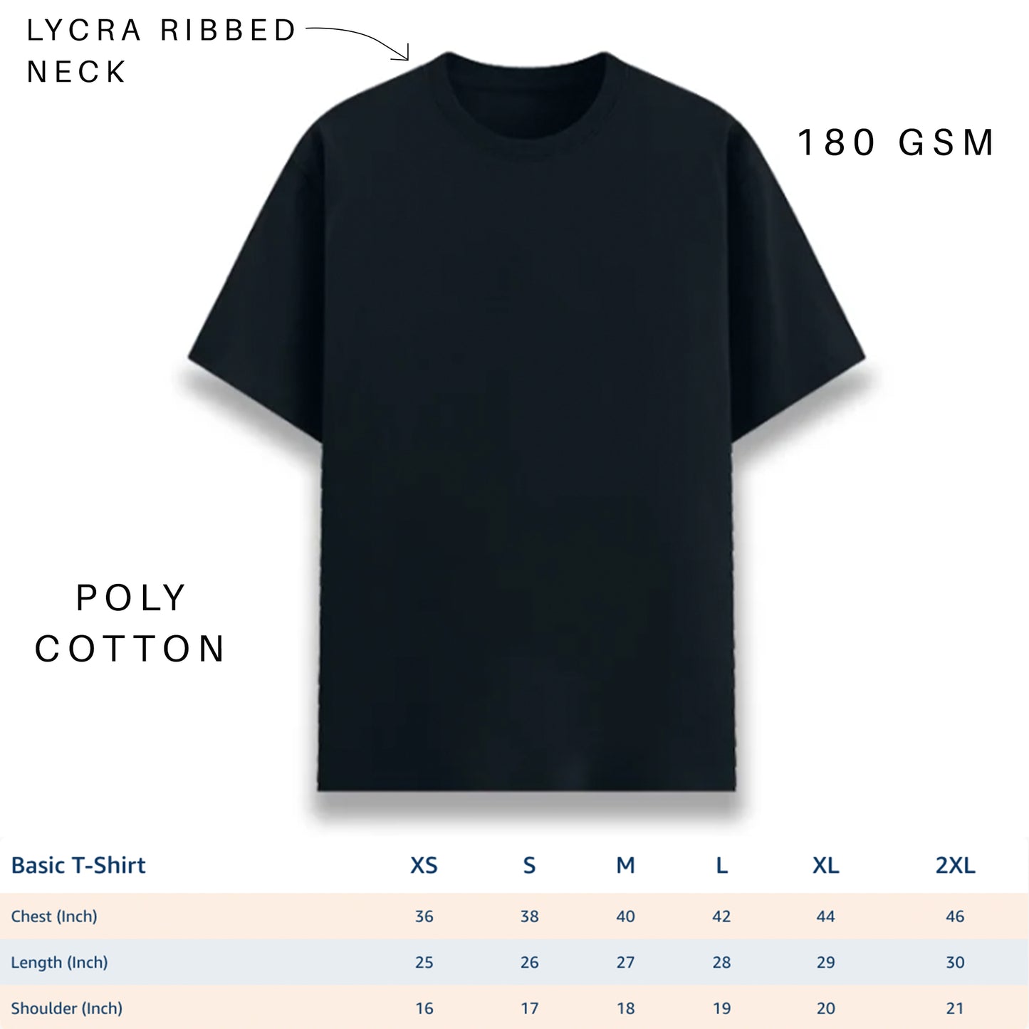 Navy Blue Unisex Basic T-Shirt