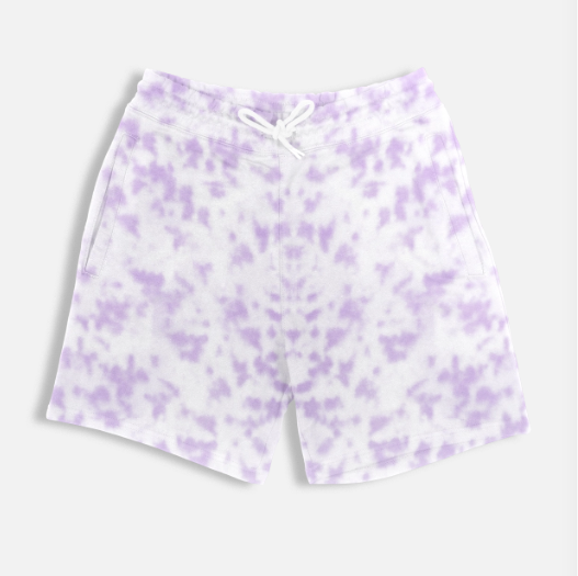 French Terry Cotton Unisex Tie Dye Shorts