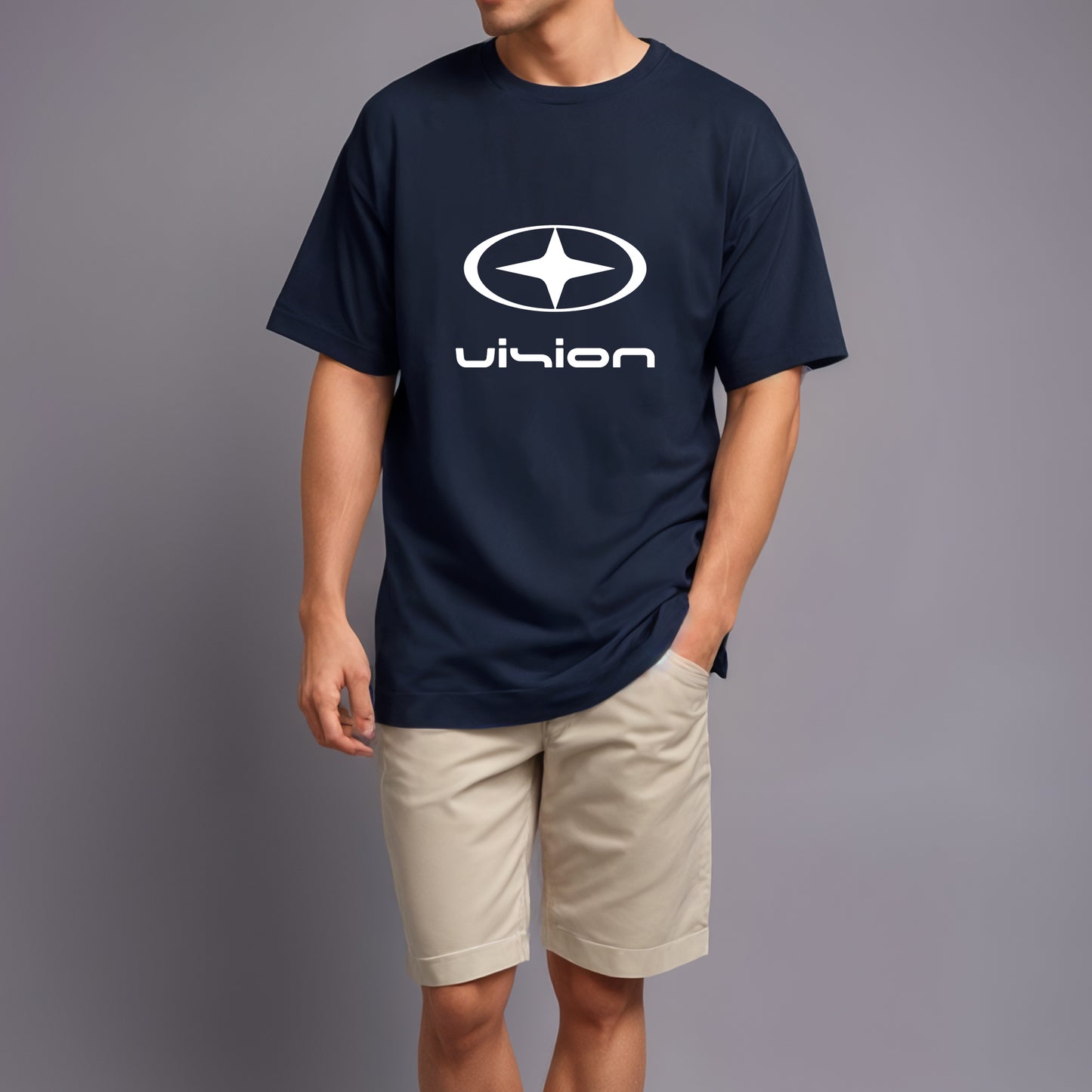 'Vision' print Oversized Unisex T-Shirt