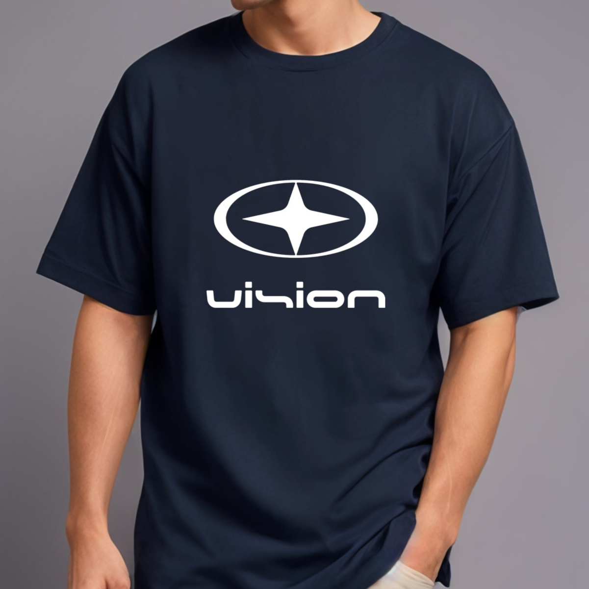 'Vision' print Oversized Unisex T-Shirt
