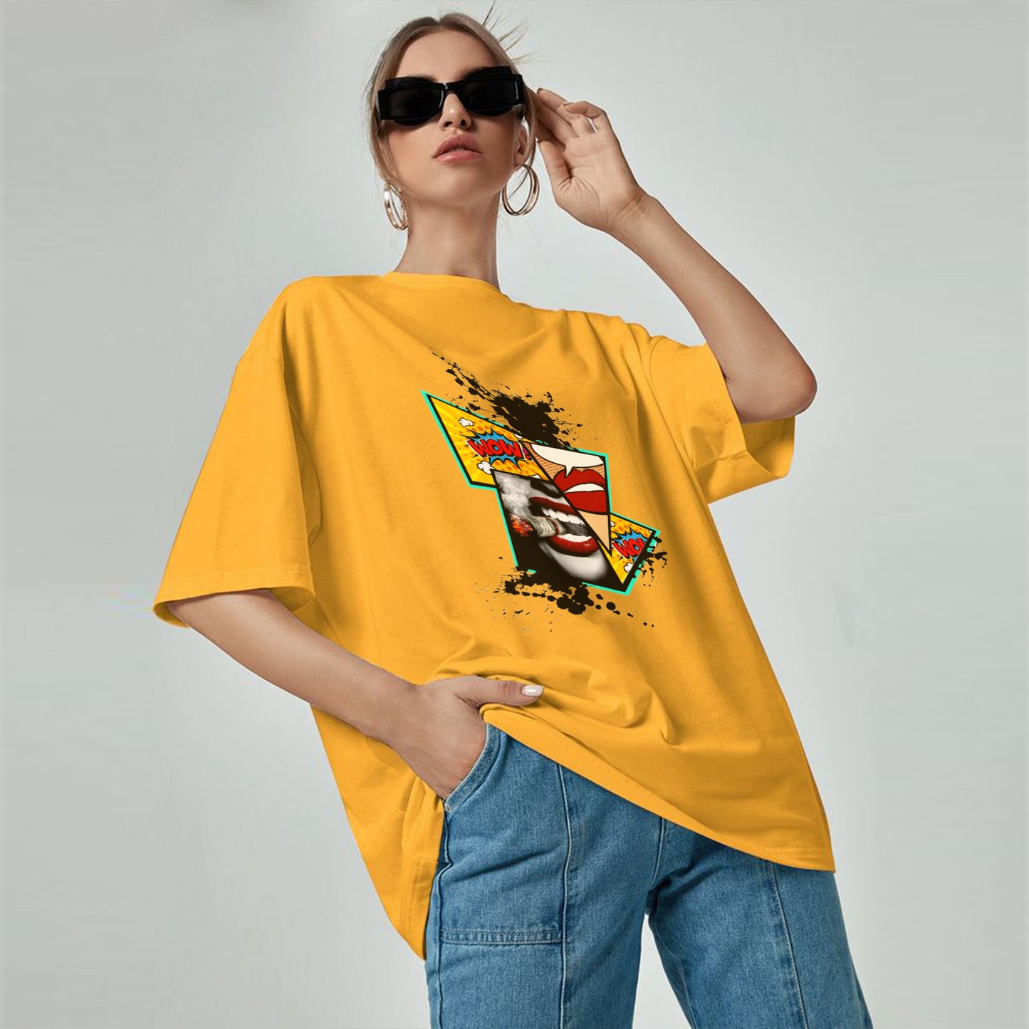 Moodboart Art Glow in the dark Oversized Unisex T-Shirt