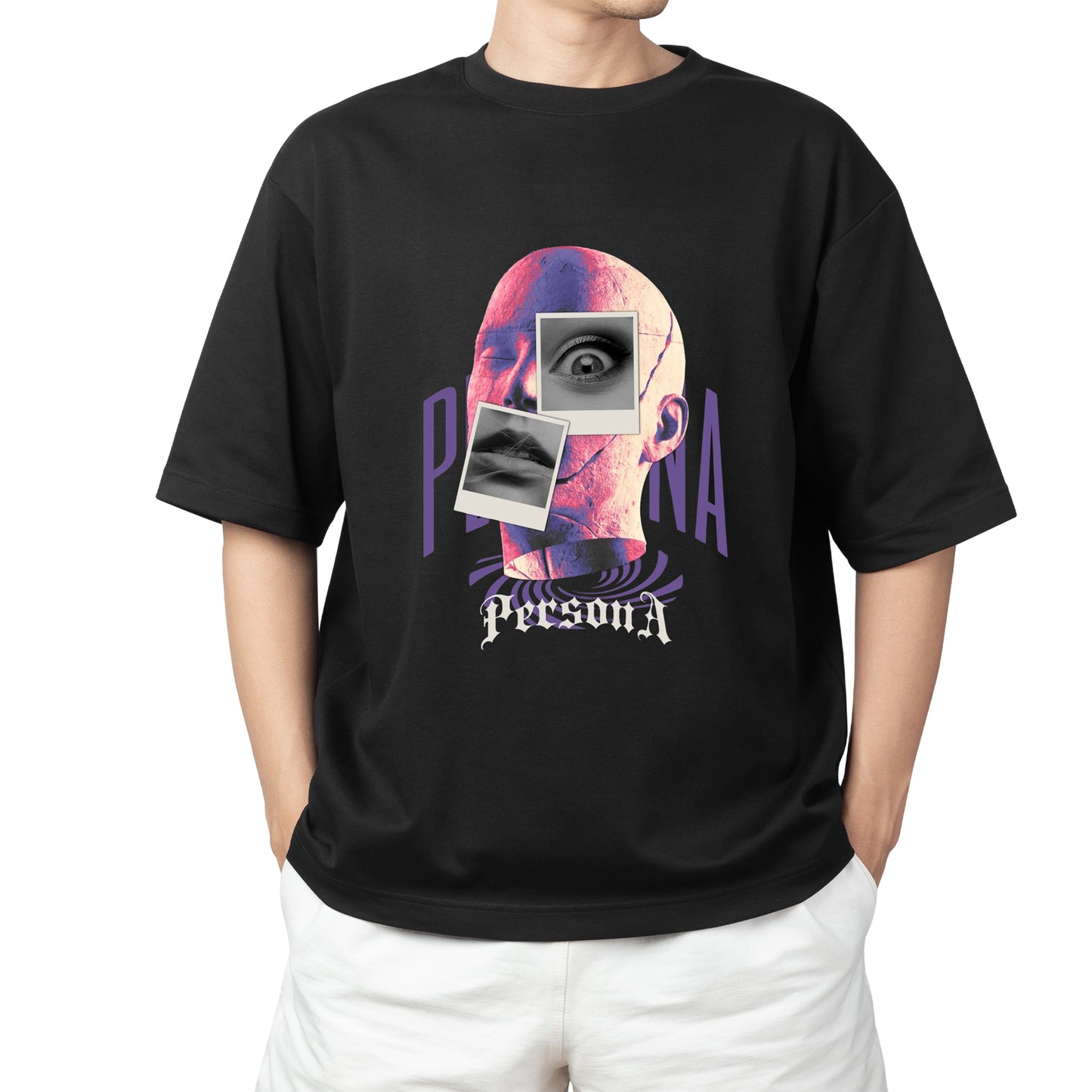 'Persona' graphic glow in the dark oversized T-Shirt