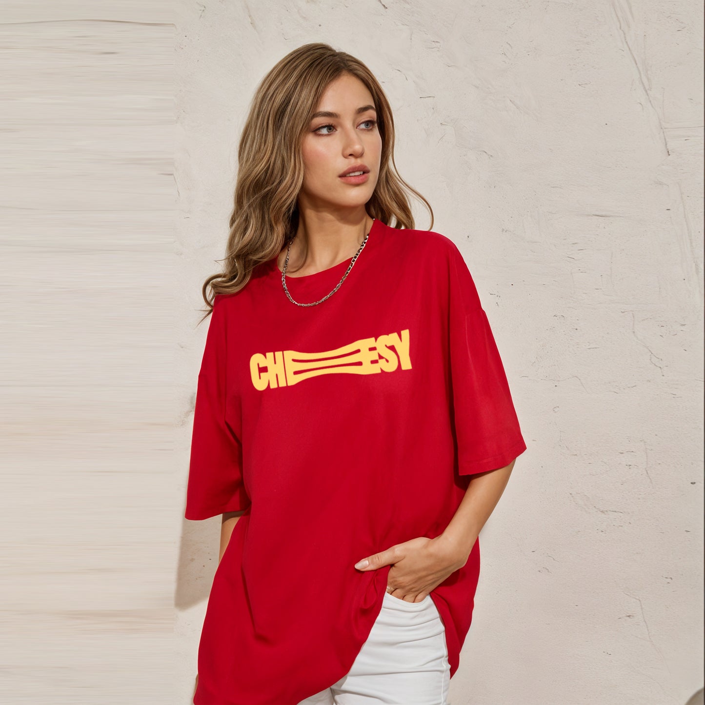 'Cheesy' Oversized Unisex T-Shirt