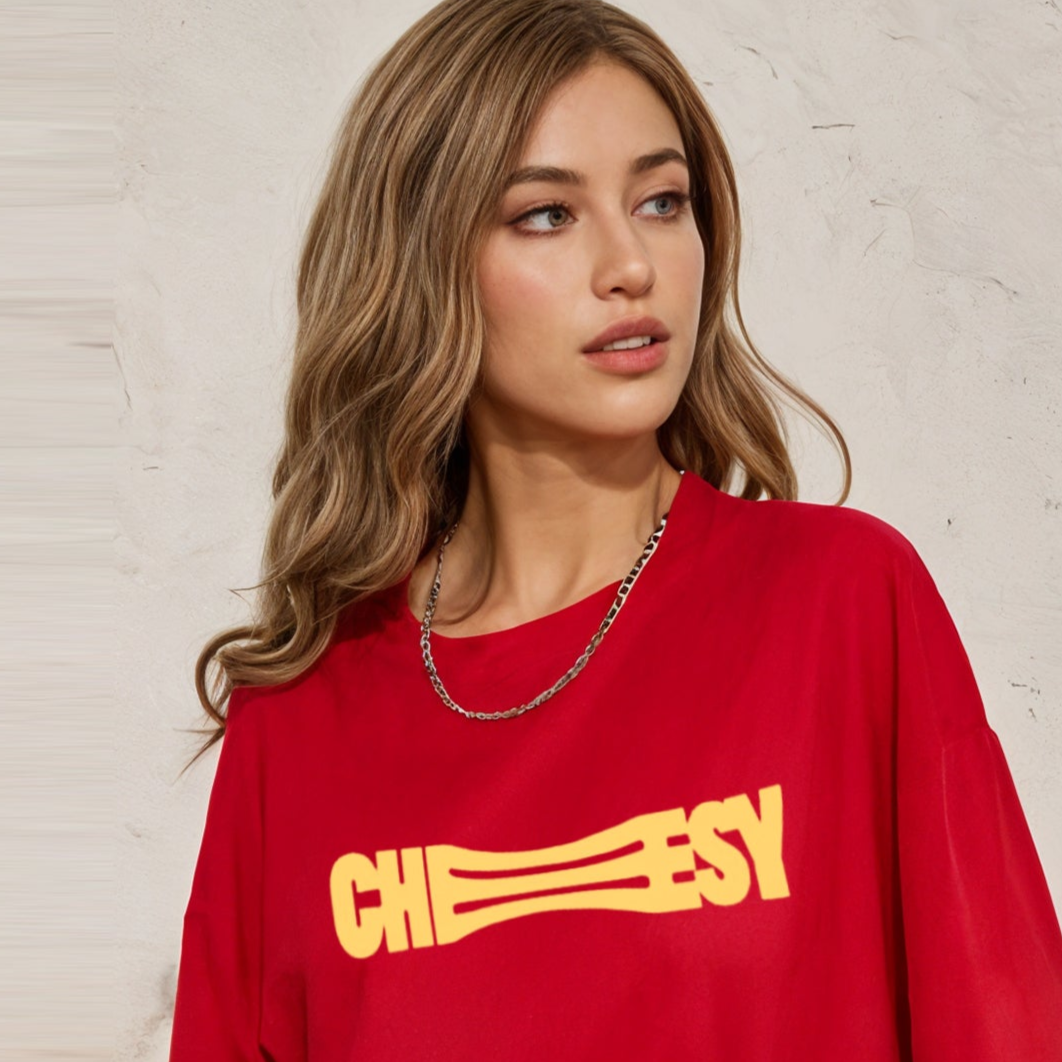 'Cheesy' Oversized Unisex T-Shirt