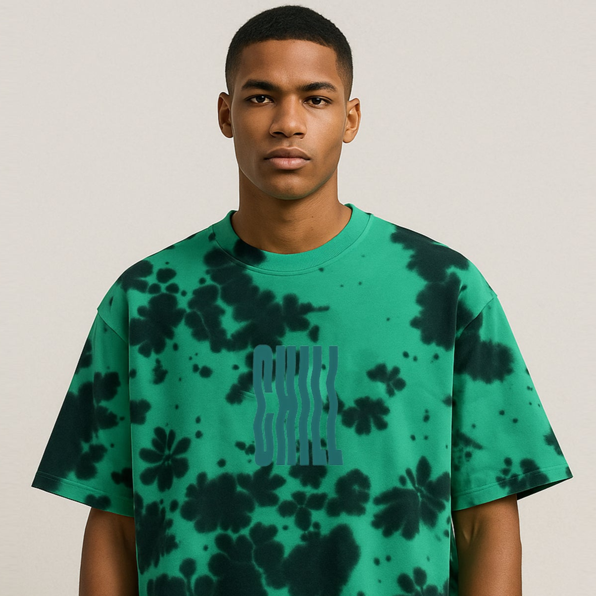 'Chill' Unisex Tie Dye Oversized T-Shirt