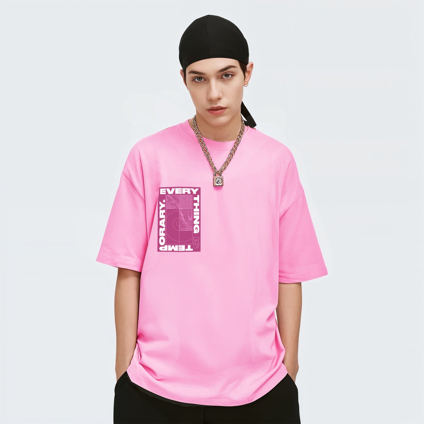 'Everything is temporary' Oversized Unisex Cotton T-Shirt