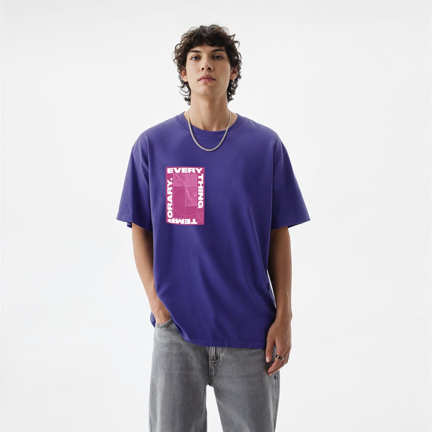 'Everything is temporary' Oversized Unisex Cotton T-Shirt