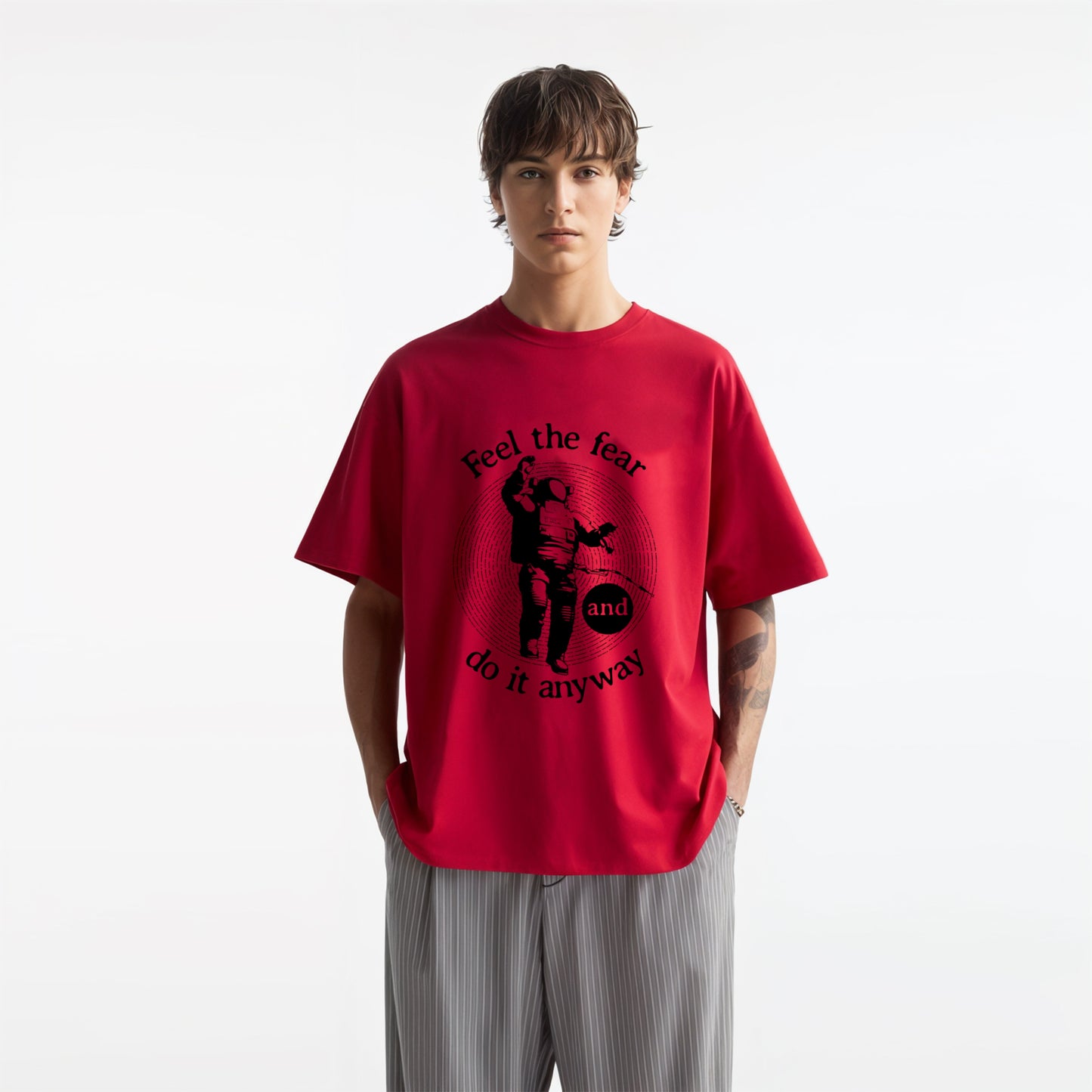 'Feel the fear and do it anyway' Oversized Unisex T-Shirt
