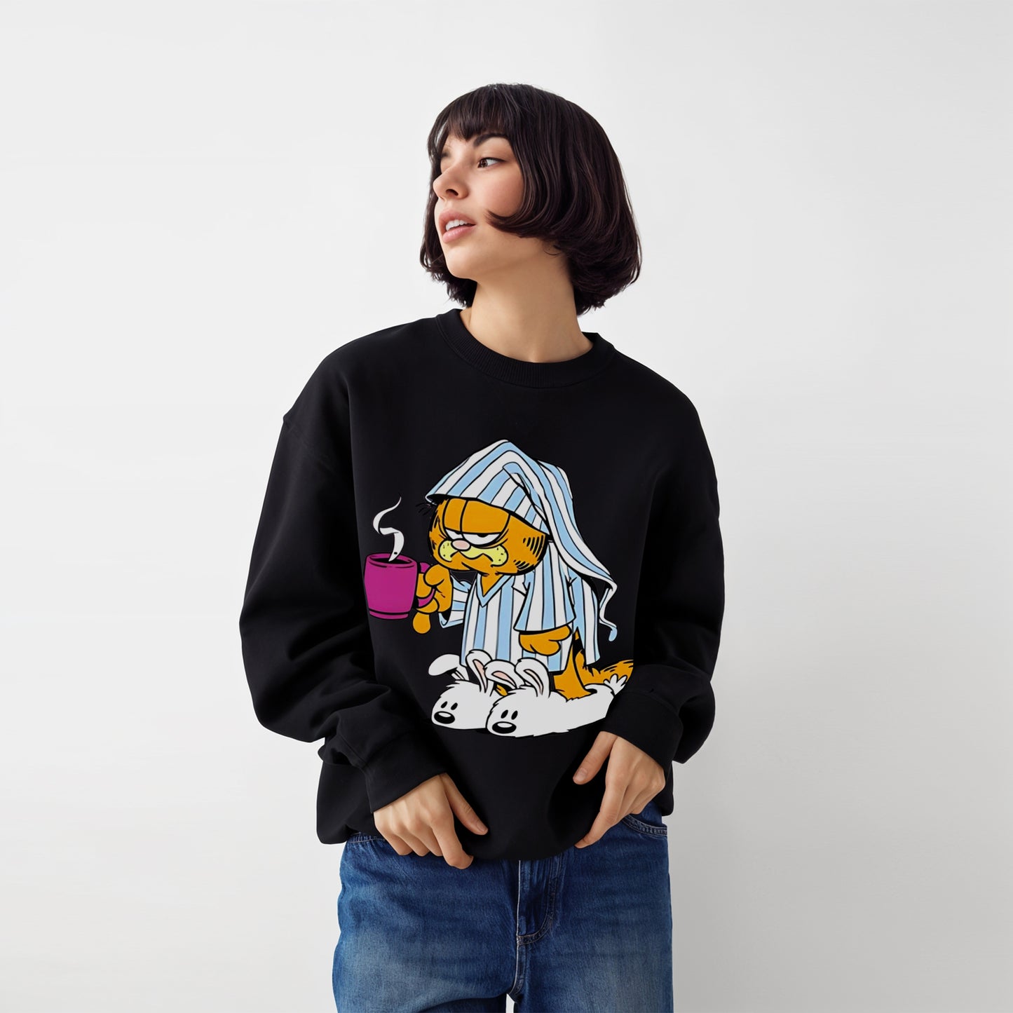 Grumpy Garfield Unisex Oversized Sweatshirt