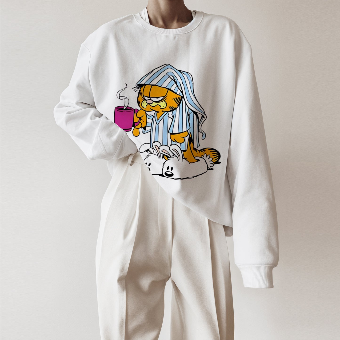 Grumpy Garfield Unisex Oversized Sweatshirt
