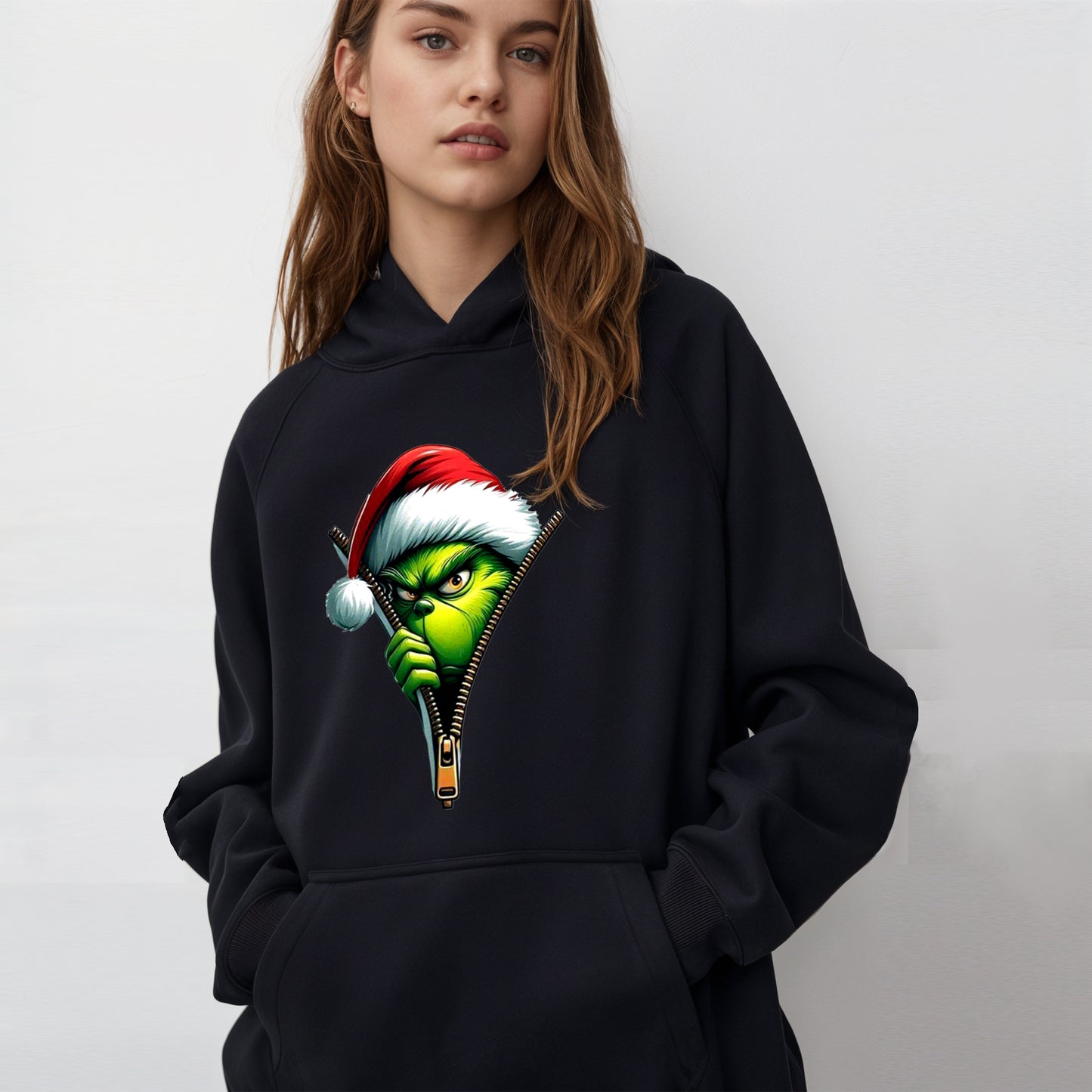 .Grinch Graphic Oversized Unisex Hoodie