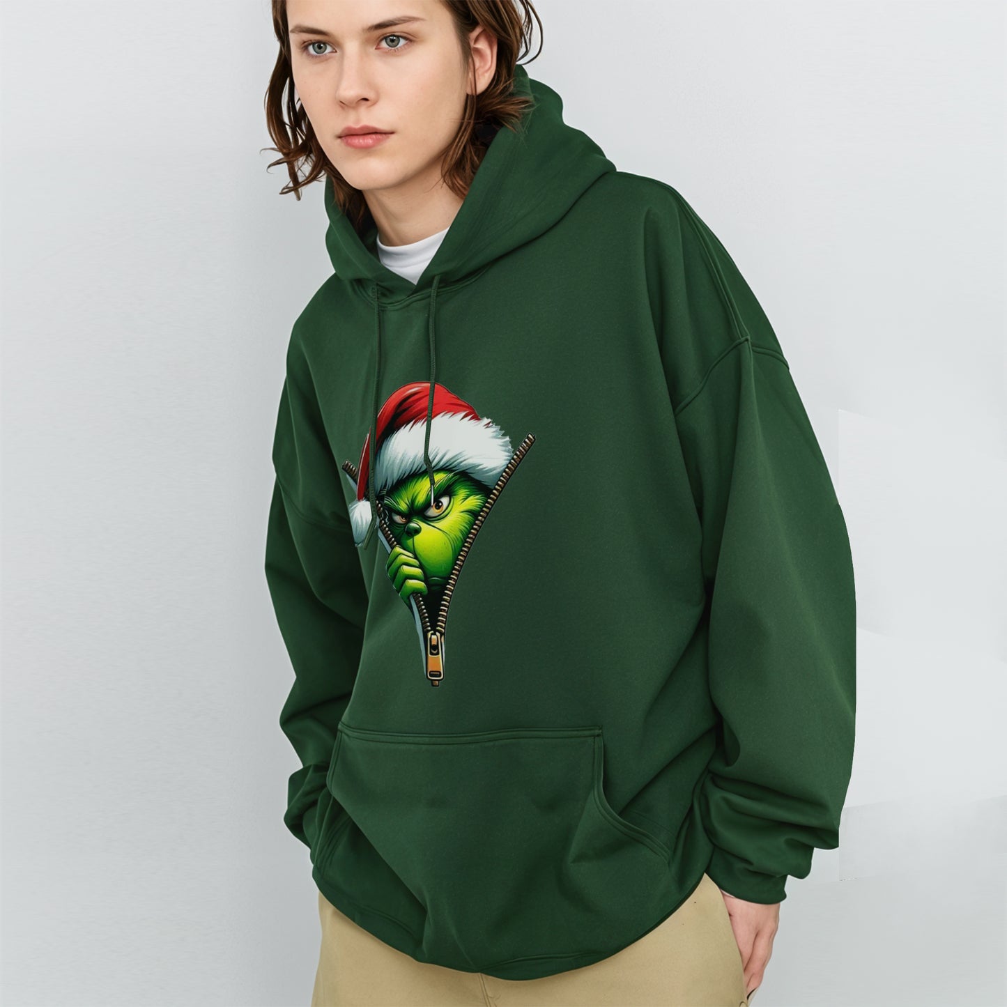 .Grinch Graphic Oversized Unisex Hoodie
