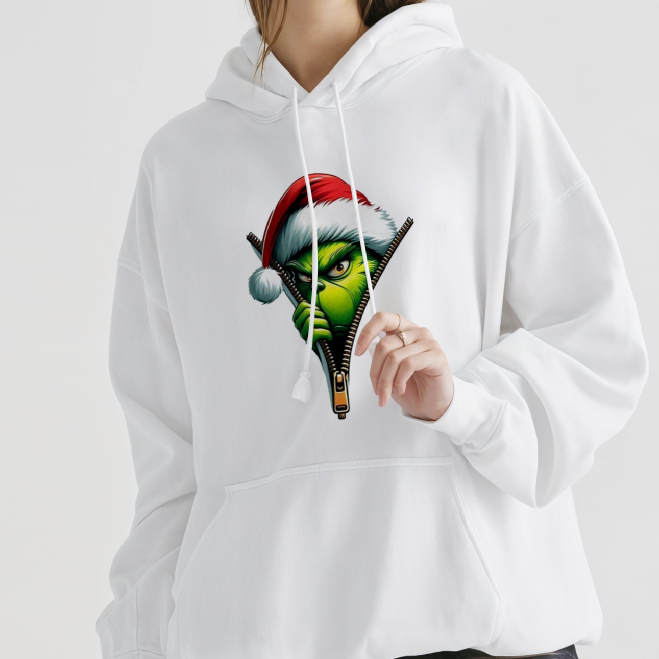 .Grinch Graphic Oversized Unisex Hoodie