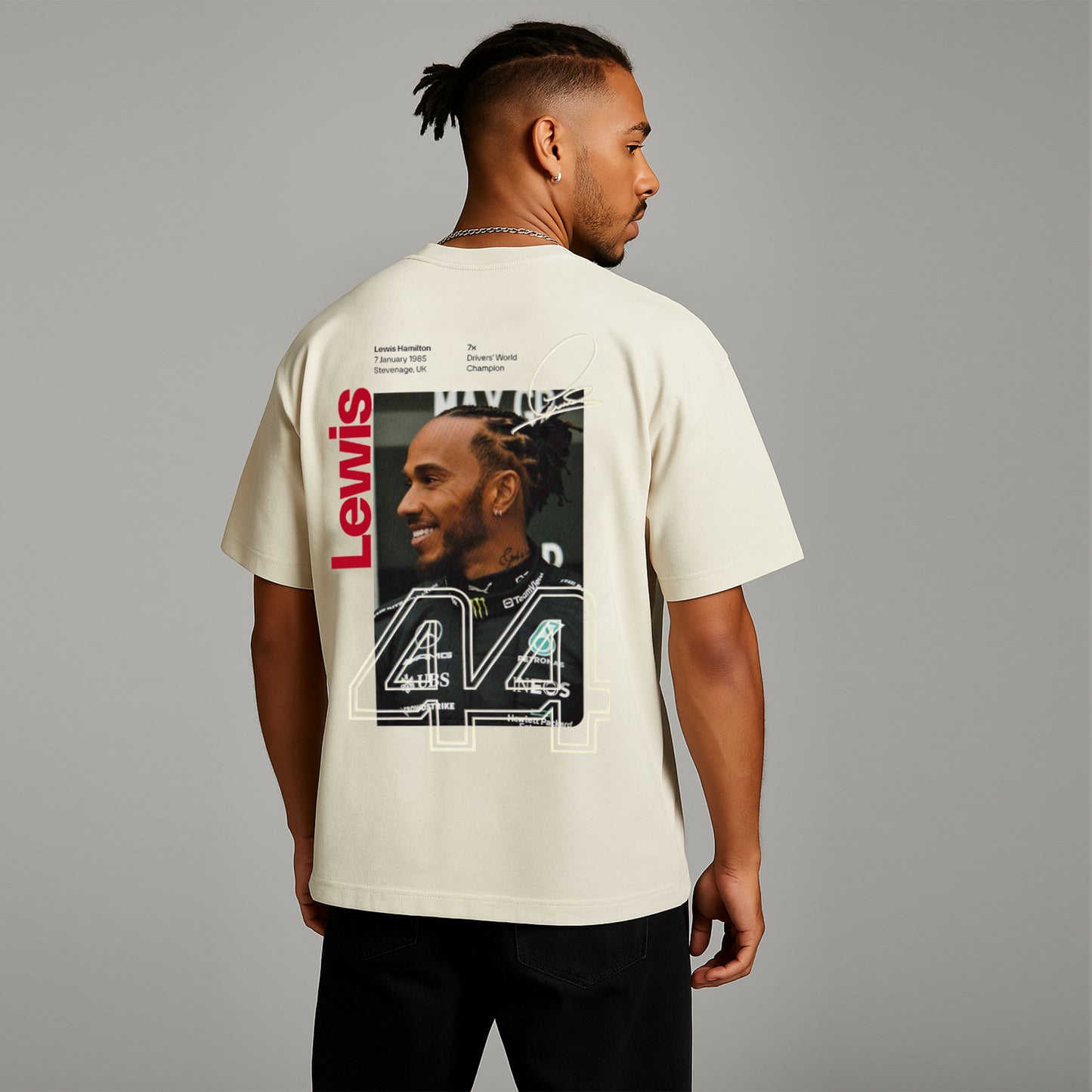 'Lewis Hamilton' graphic Unisex Oversized Classic T-Shirt