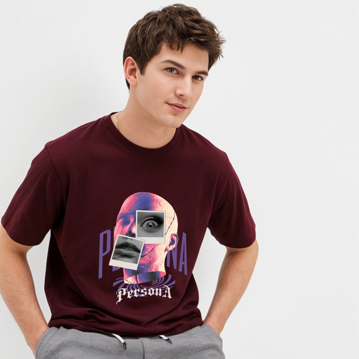 'Persona' graphic glow in the dark oversized T-Shirt