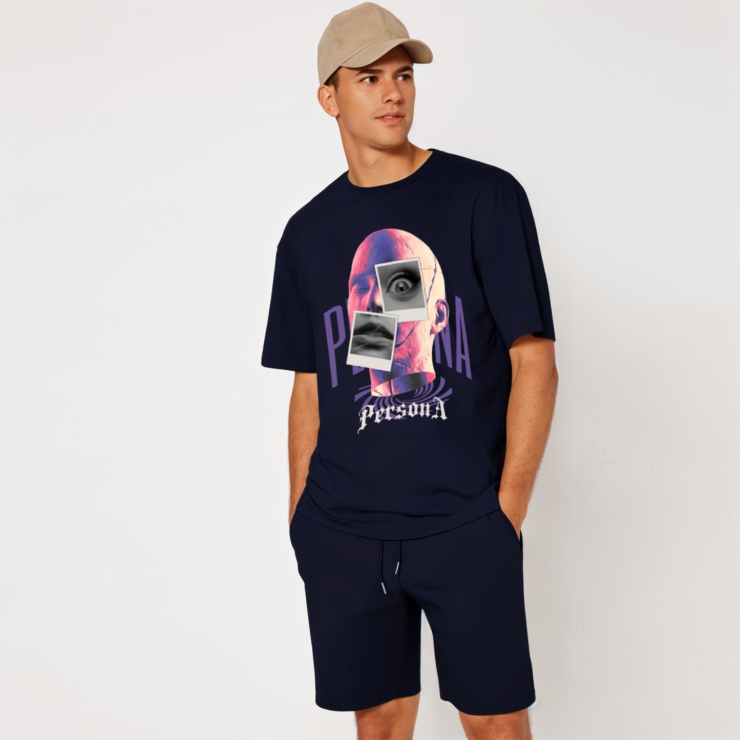 'Persona' graphic glow in the dark oversized T-Shirt