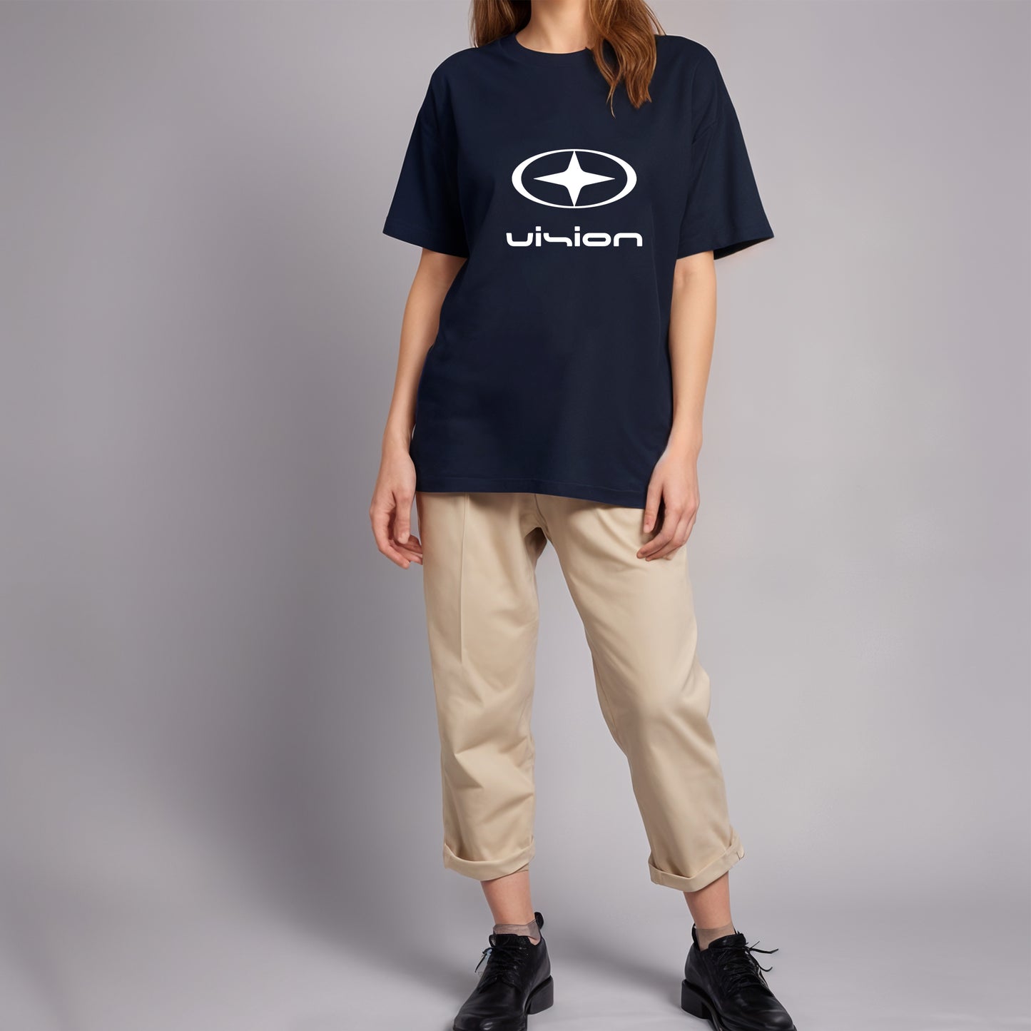 'Vision' print Oversized Unisex T-Shirt