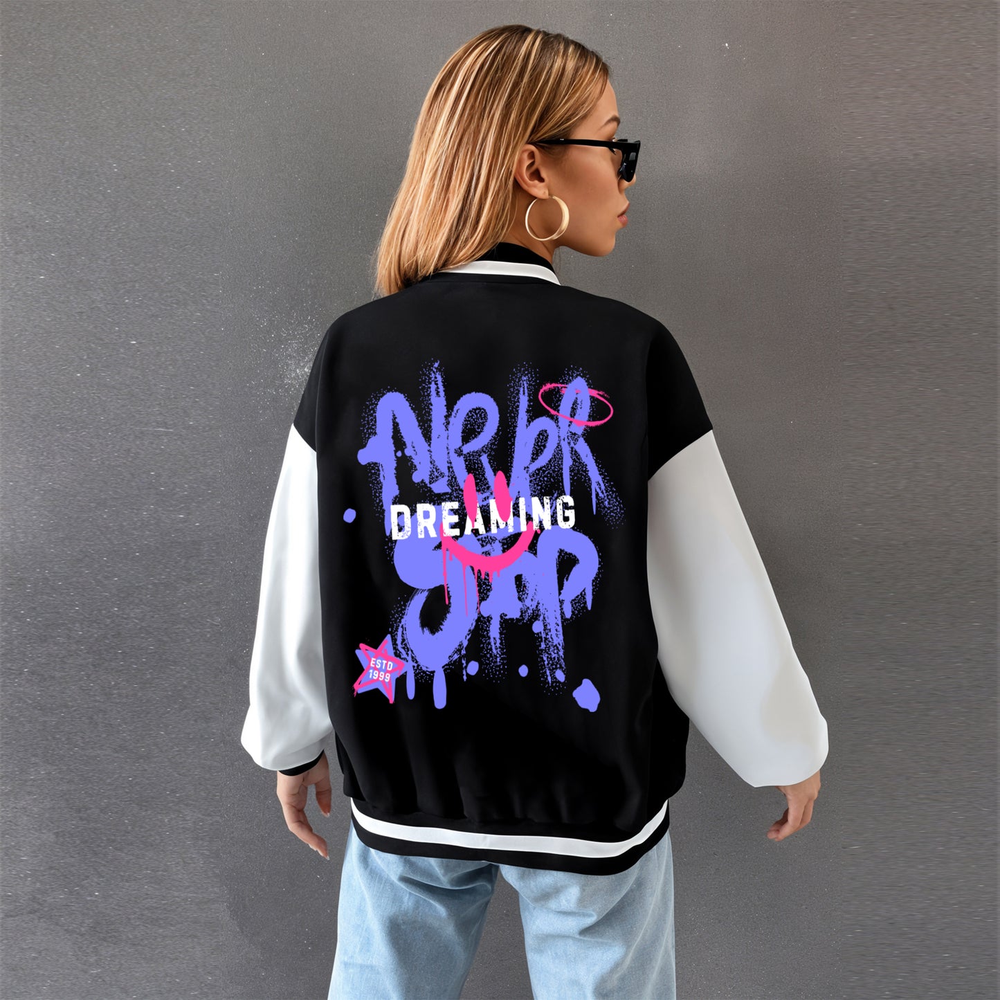 'Never Stop Dreaming' Unisex Varsity Jacket