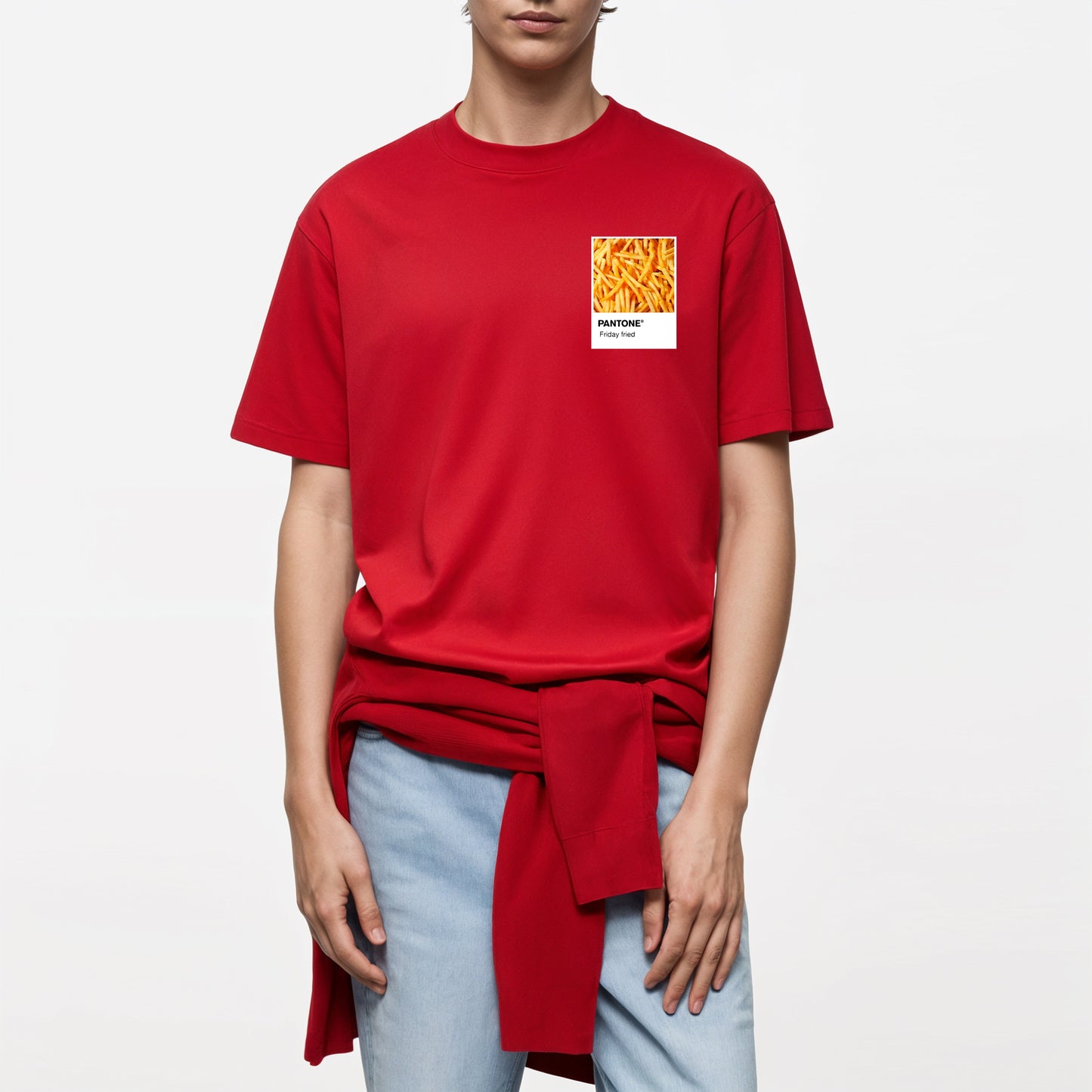 'Pantone' Fries graphic Oversized Unisex T-Shirt