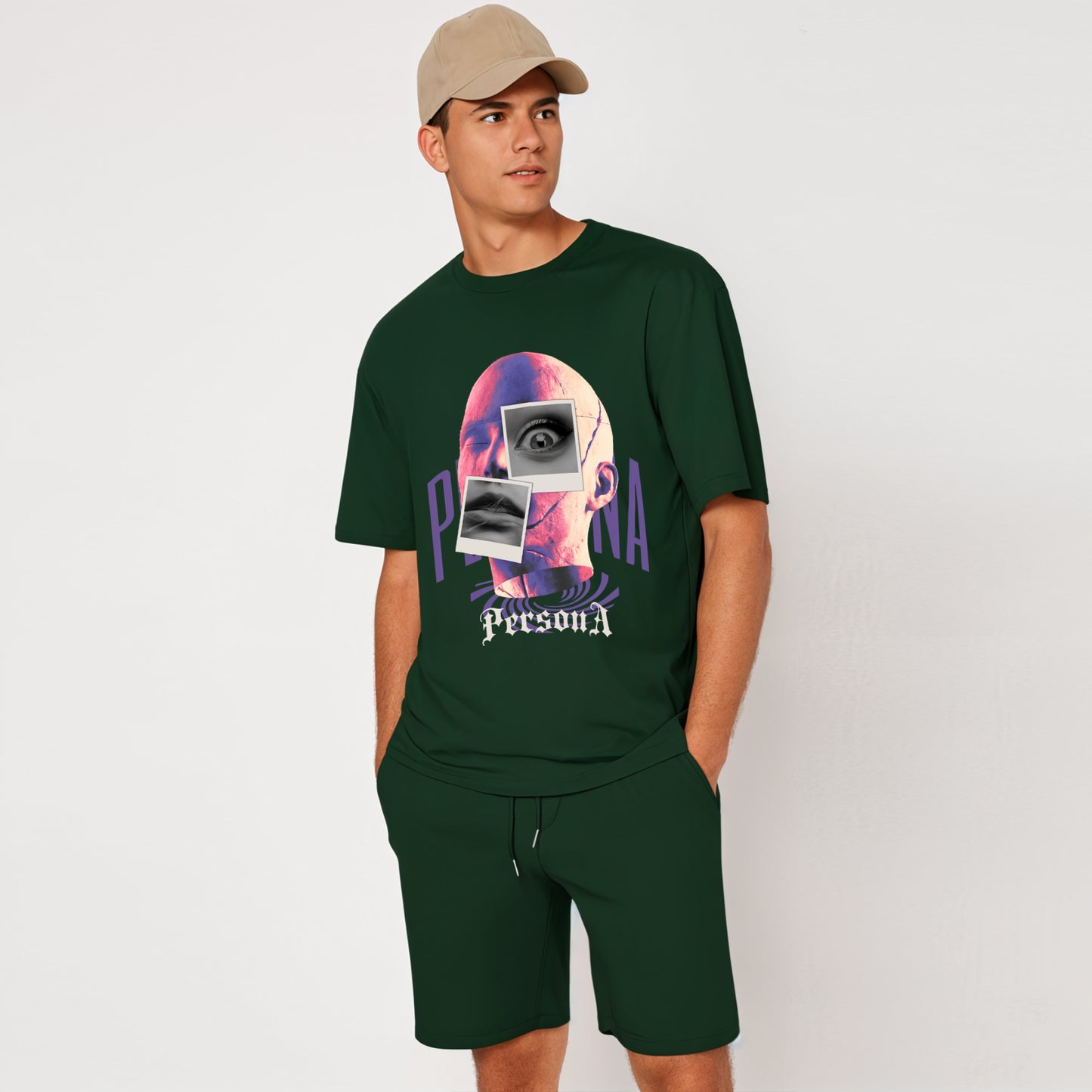 'Persona' graphic glow in the dark oversized T-Shirt