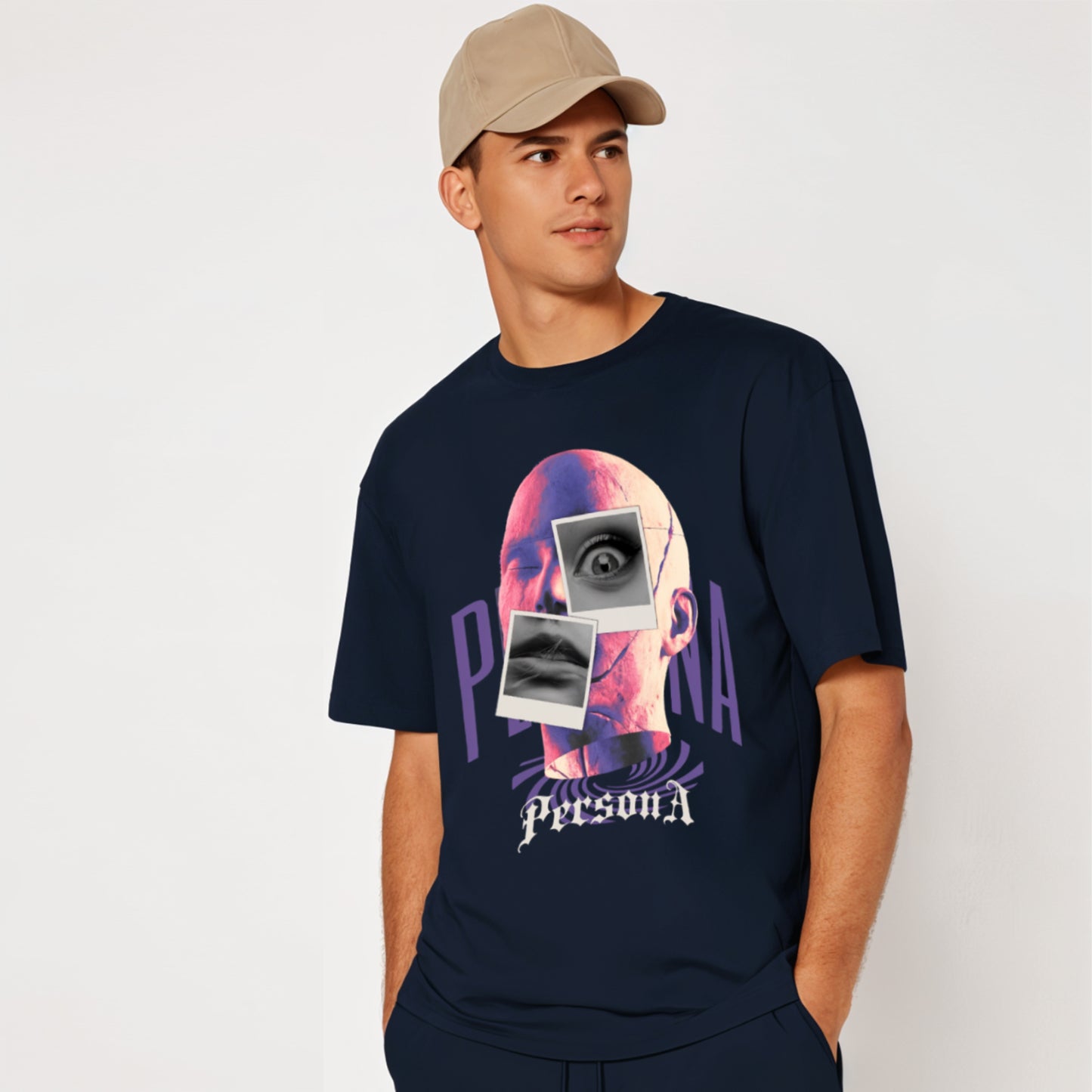 'Persona' graphic glow in the dark oversized T-Shirt