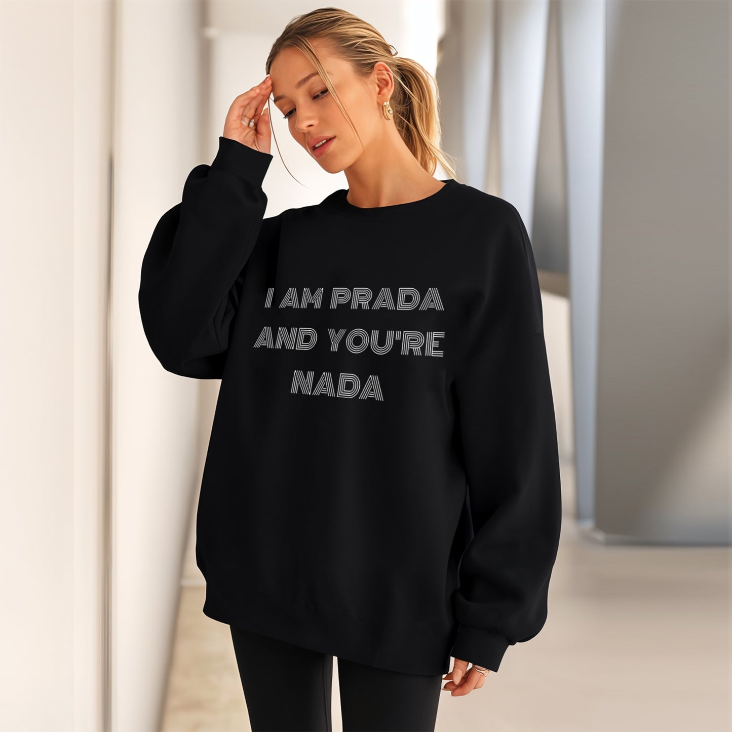 'The PRADA NADA Unisex Oversized Sweatshirt