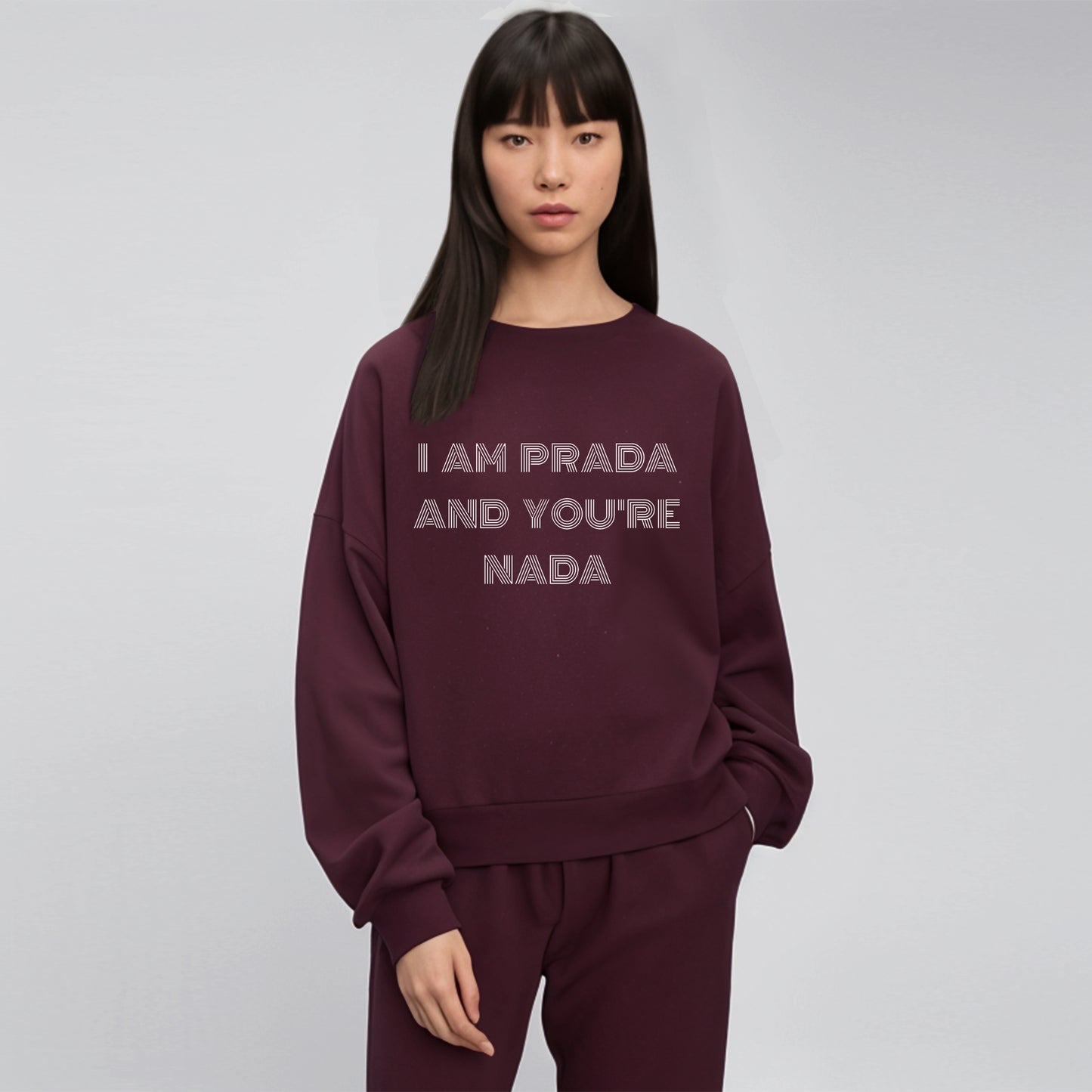 'The PRADA NADA Unisex Oversized Sweatshirt
