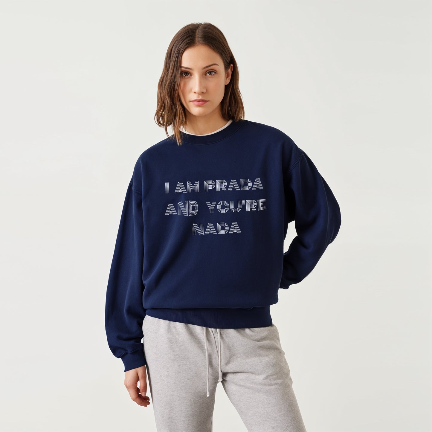 'The PRADA NADA Unisex Oversized Sweatshirt