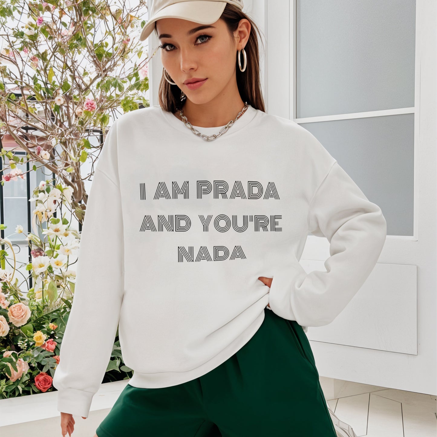 The PRADA NADA Oversized Unisex Sweatshirt
