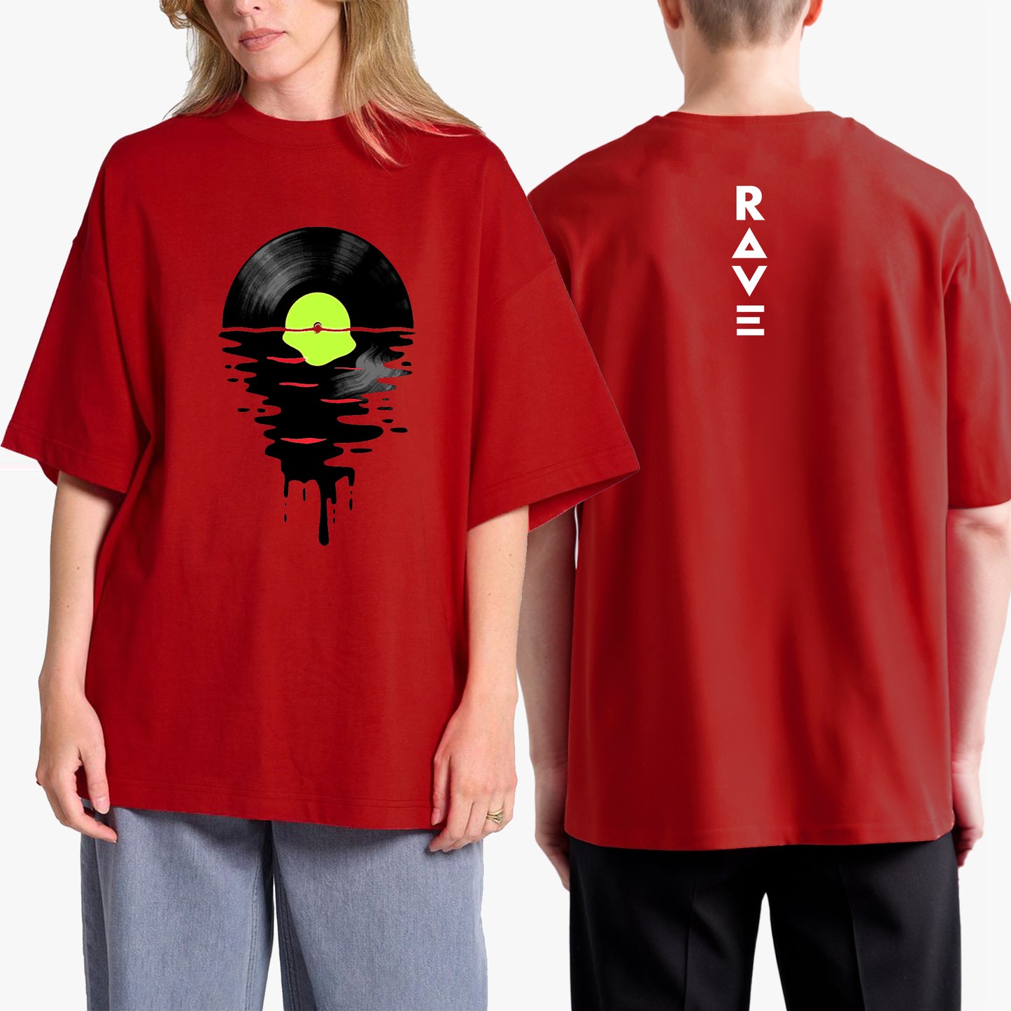 Disc graphic Glow in the Dark Oversized Unisex T-Shirt