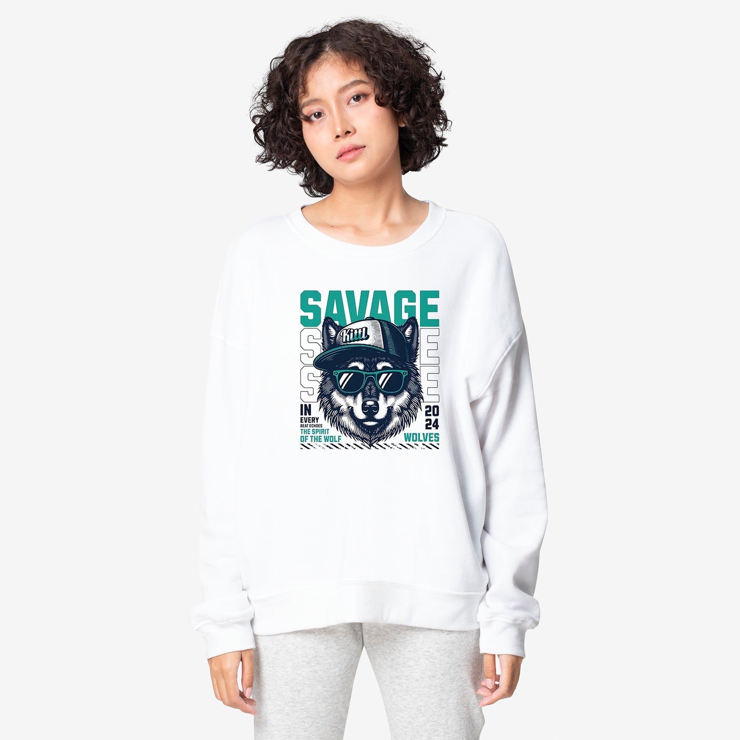 'Savage' graphic Oversized Unisex Sweatshirt