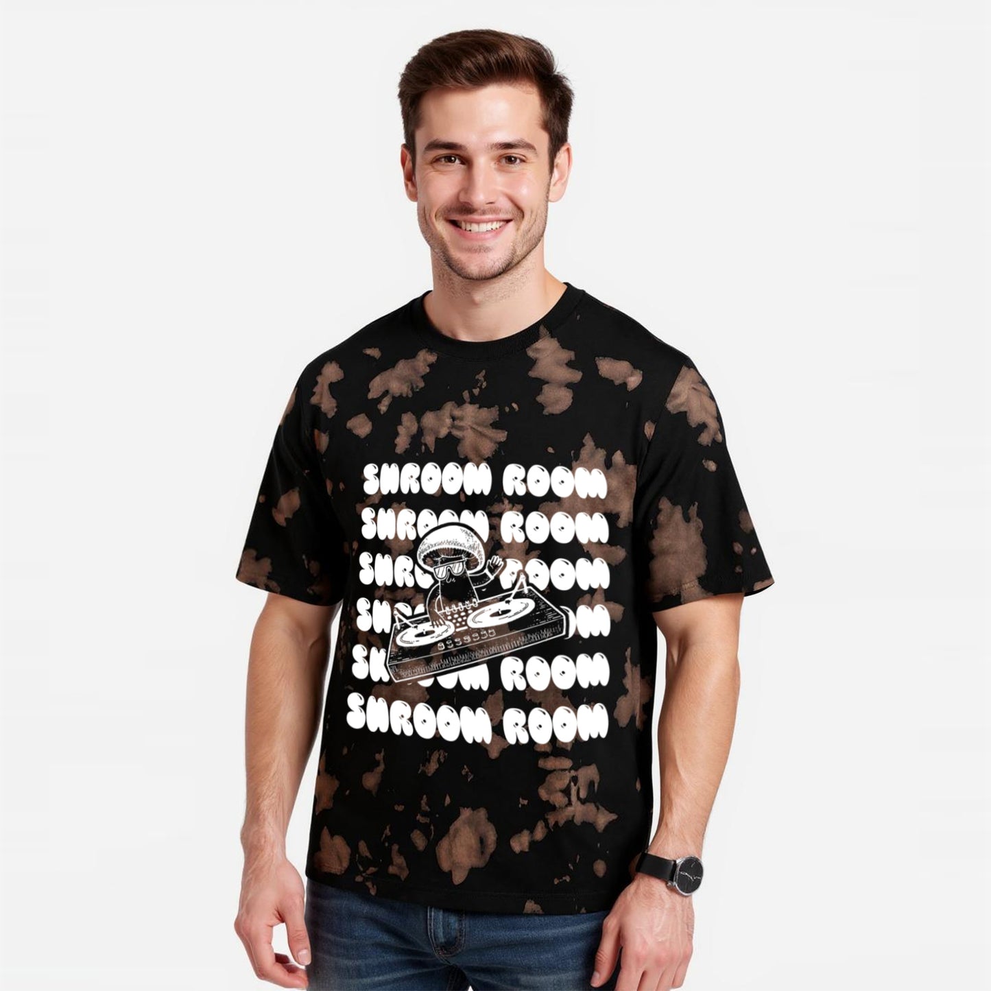 'Shroom Room' Unisex Tie Dye Oversized T-Shirt