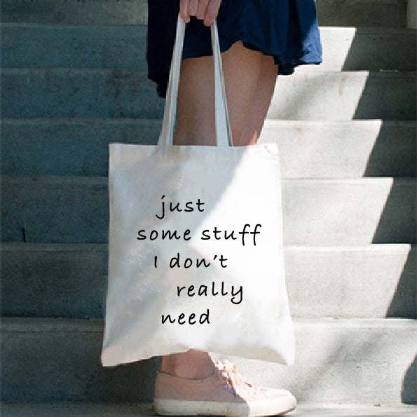 Stylish Canvas fabric text print Tote