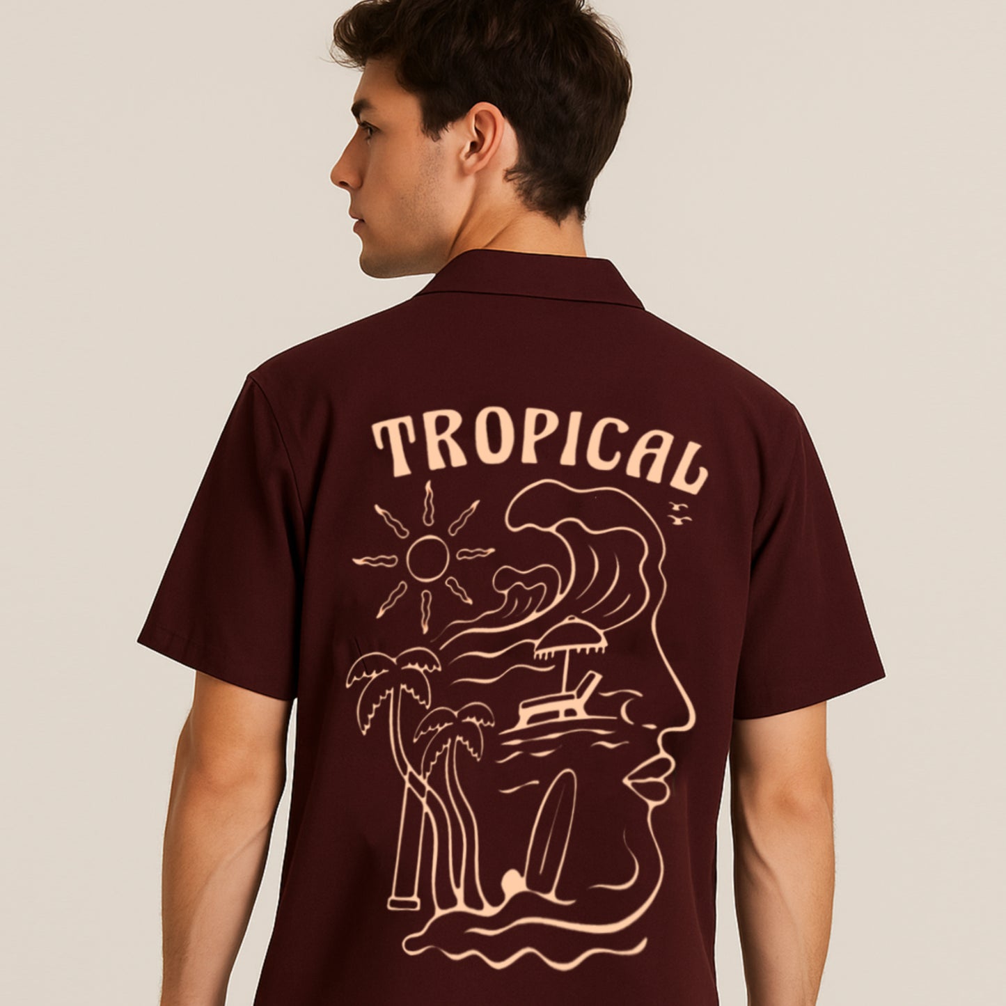 'Tropical' Unisex Oversized Shirt