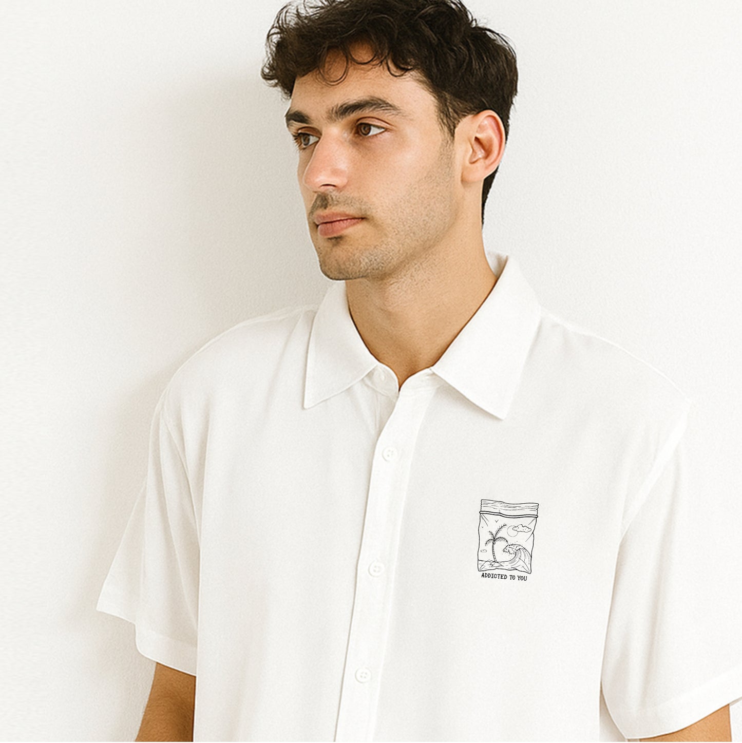 'Addicted' Unisex Oversized Bowling Shirt