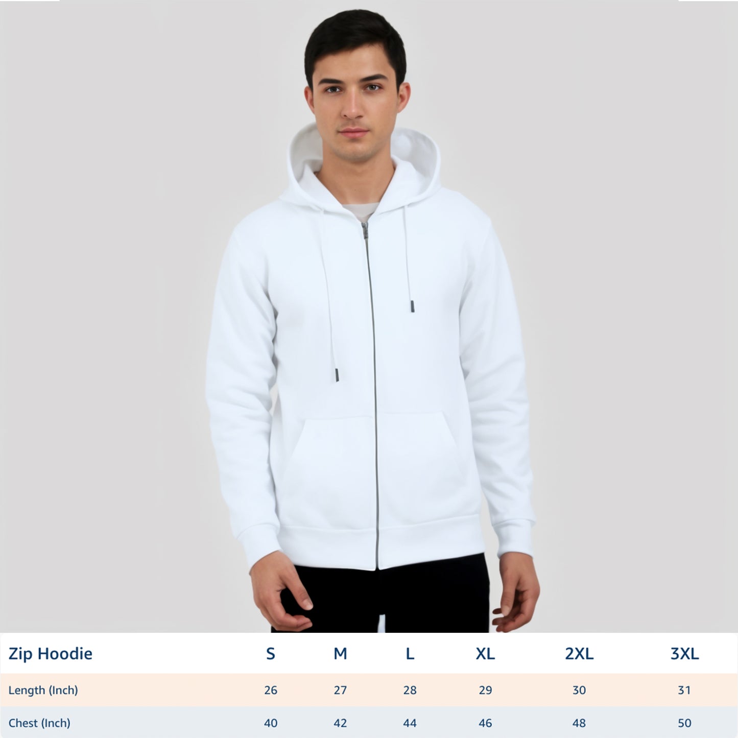 'Slim Shady' Unisex White Zipper Hoodie