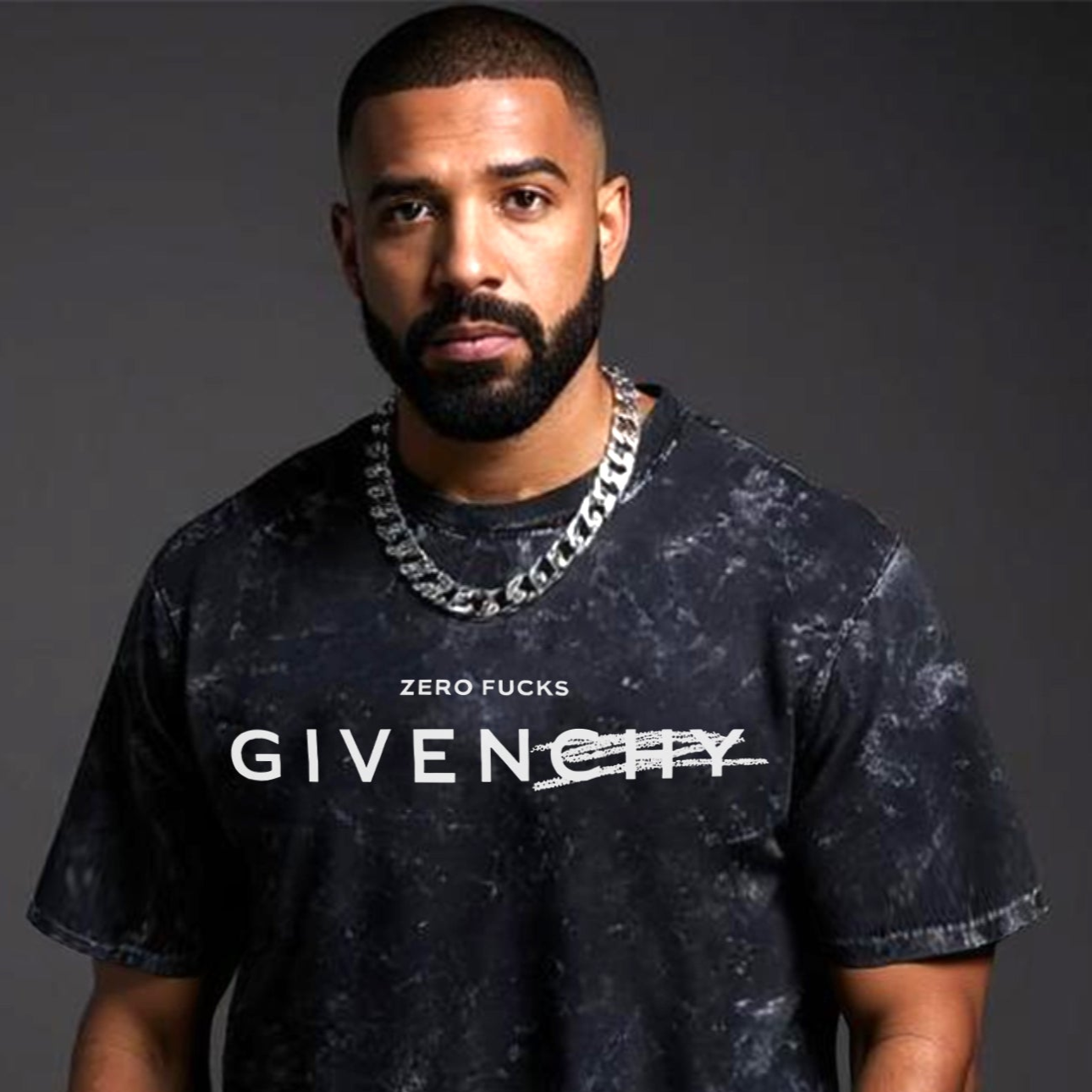 'No Fucks Given-CHY' Oversized Unisex Acid Wash T-Shirt
