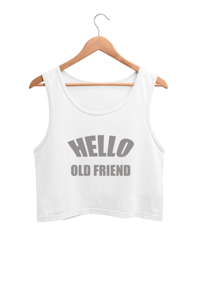 'Hello Old Friend' Crop Tank Top