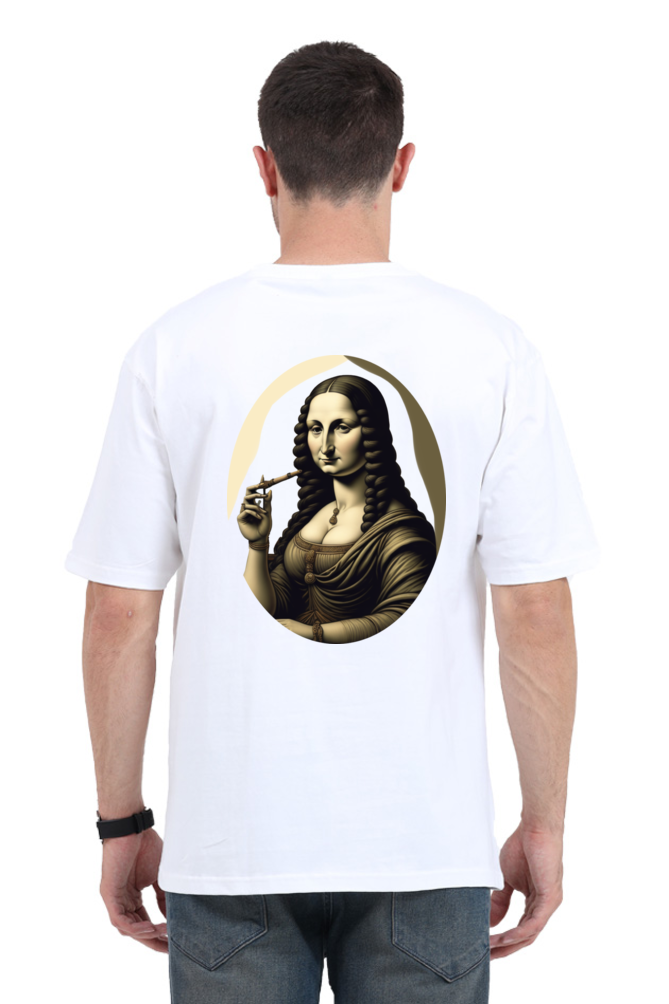 Mona Lisa Print Unisex Oversized T-Shirt