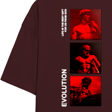 An Evolution graphic Terry Cotton oversized T-Shirt