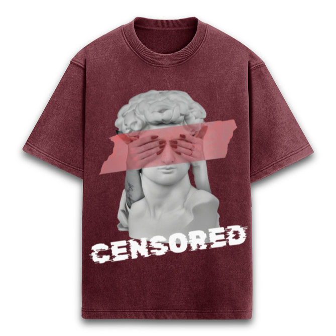 The 'Censored' Unisex Oversized Acid Wash T-Shirt