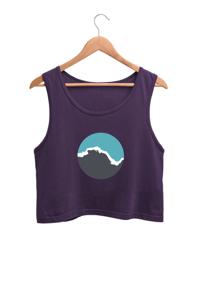 Wave Graphic Crop Tank Top